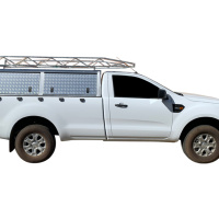 Entry Level Single Cab Hardtop Canopy With Contractors Roof Rack - GZ Aluminium Canopies thumbnail